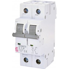 Автоматичний вимикач ETI 002142507 ETIMAT 6 1p+N C 1.6А (6 kA)