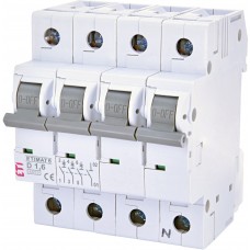 Автоматичний вимикач ETI 002165507 ETIMAT 6 3p+ND 1.6А (6 kA)