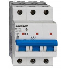 Автоматичний вимикач Schrack AM019304 10кА 4А 3P х-ка D