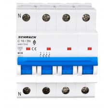 Автоматичний вимикач Schrack AM617816 6кА 16А 3P+N C