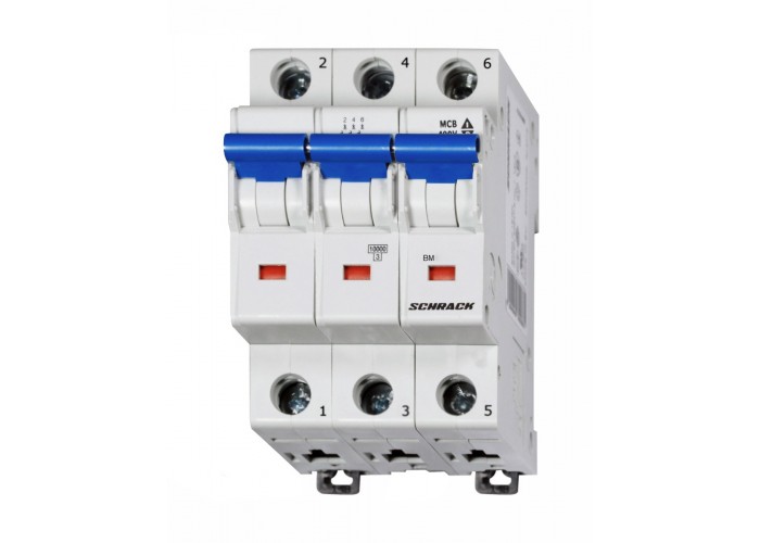 Автоматичний вимикач Schrack BM019316 10кА 16А 3P х-ка D