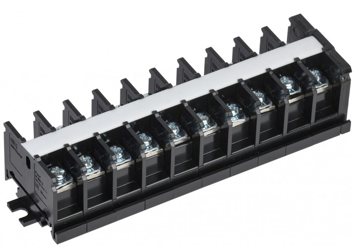 Блок затискачів IEK YZN43-10-006-K02 БЗН TK-040 6мм² 40А 10 пар на DIN-рейку