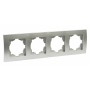 Четырехместная рамка ABB Cosmo 612-011000-228 (алюминий)