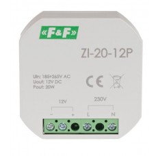 Джерело живлення F&F ZI-20-12P 180-264В AC 1,6А OUT 12В DC 20 Вт