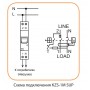Диференціальний автомат ETI 002175724 KZS-1M SUP C 16/0.03 тип A (6kA) з верхнім підключенням