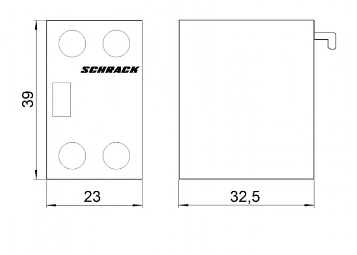 Додатковий фронтальний контакт Schrack LZZCH011 1НO+1НЗ для Cubico Classic