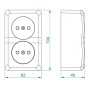 Двухмесная розетка Elektro-Plast Berg 3744-00 (белая)