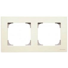 Двопостова рамка ABB Sky 8572 BL (біла)
