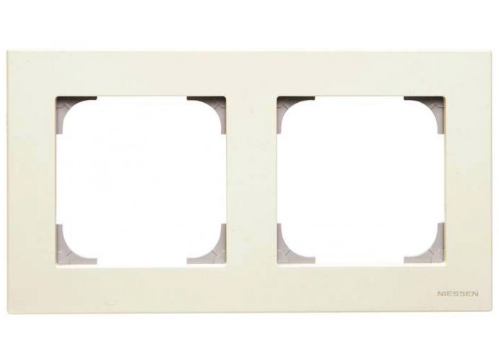 Двопостова рамка ABB Sky 8572 BL (біла)