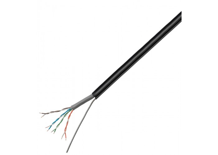 Кабель Logicpower Cat. 5e UTP 4x2x0.50мм CU 305м. зі сталевим дротом 1x1.4мм