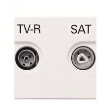 Кінцева TV-R SAT розетка ABB Zenit 2CLA225170N1101 N2251.7 BL (білий)