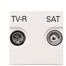 Кінцева TV-R SAT розетка ABB Zenit 2CLA225170N1101 N2251.7 BL (білий)