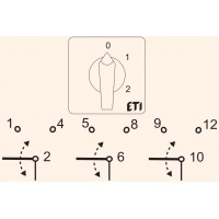 Кулачковий перемикач ETI 004773048 CS 10135 U (3p «0-1-2» 10A)