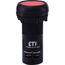 Моноблочна втоплена кнопка ETI 004771450 ECF-10-R (1NO червона)