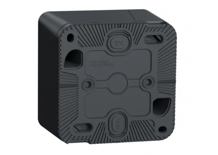 Накладний прохідний 2-клавішний перемикач Schneider Electric MUR35022 (сх.6+6) IP55 (антрацит)
