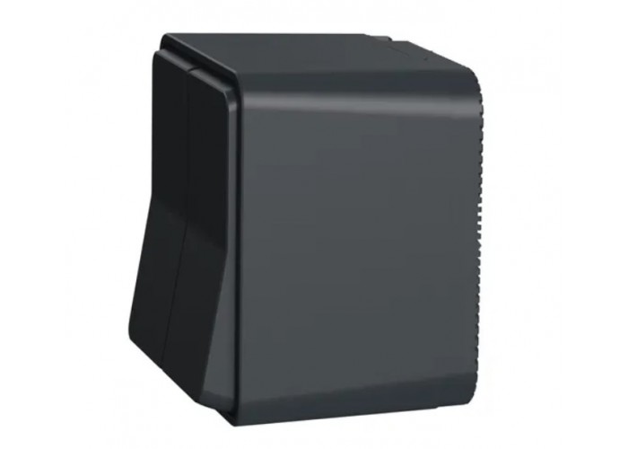 Накладний прохідний 2-клавішний перемикач Schneider Electric MUR35022 (сх.6+6) IP55 (антрацит)