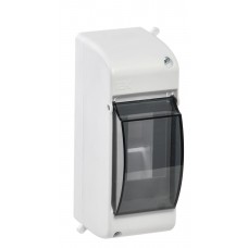 Накладний щиток на 2 модулі IEK КМПн MKP42-N-02-30-20-U IP30 140х53х83мм з прозорою кришкою