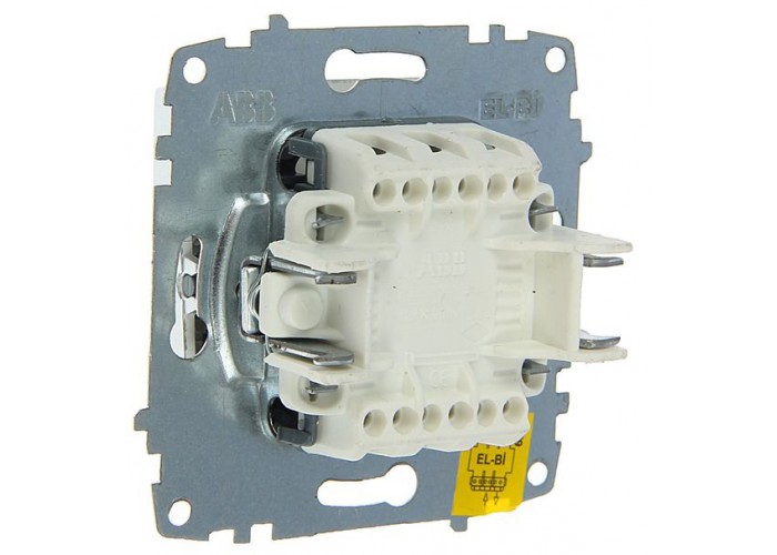 Одноклавишный проходной выключатель ABB Cosmo 619-011000-209 (алюминий)