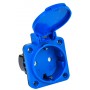 Панельна розетка Schuko IEK РП15-3 Magnum PSN71-016-3-3-44-K07 IP44 з кришкою