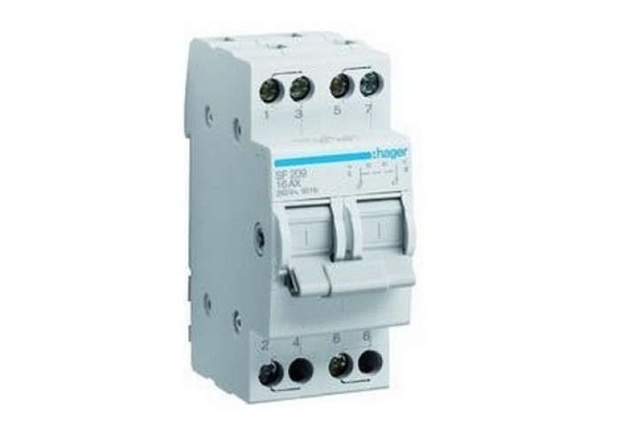 Перемикач введення резерву Hager SF209 16А 230V 2p I-0-II