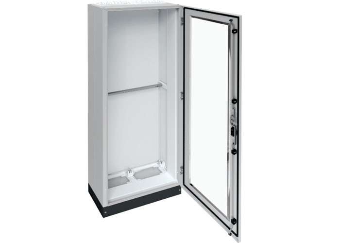 Підлоговий щит із прозорими дверима Hager FR22L1 Univers IP55/II 1850x550x275мм із цоколем h=100мм