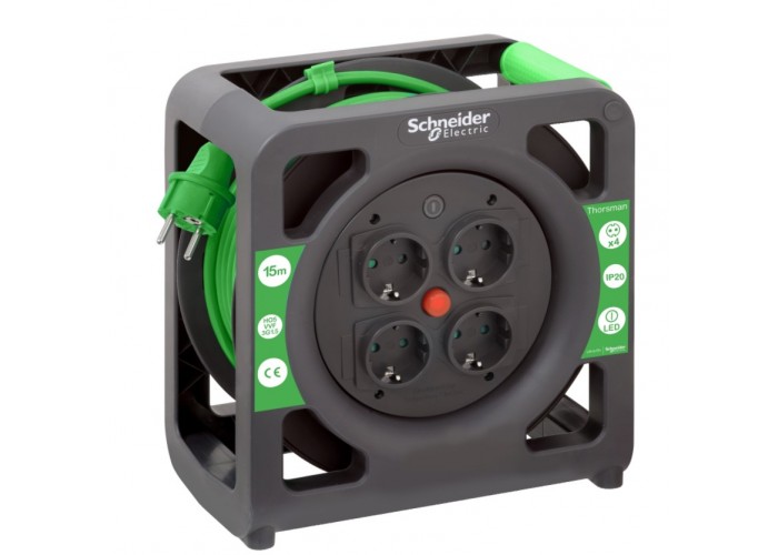 Удлинитель на катушке Schneider Electric IMT33137 Thorsman 15м 3х1,5мм² IP20