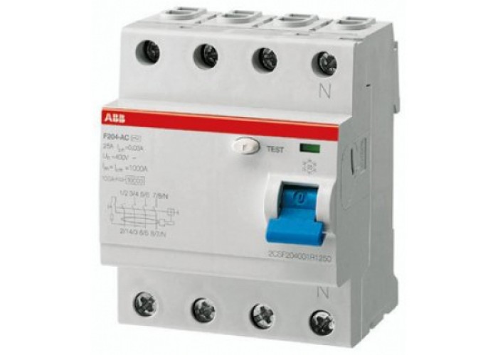 ПЗВ ABB F204 AC-25/0,03, 25 А, 30 мА, AC