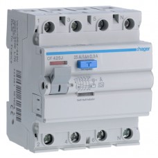 ПЗВ Hager CF425J, 4х25 А 300 мА, А, 4м