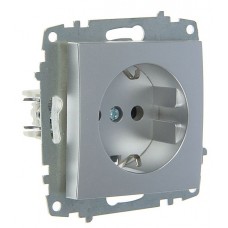 Розетка ABB Cosmo 619-011000-217 із заземленням (алюміній)
