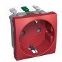 Розетка Schneider Electric Altira ALB45288 с заземлением и со шторками (красная)