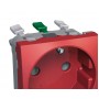 Розетка Schneider Electric Altira ALB45288 с заземлением и со шторками (красная)
