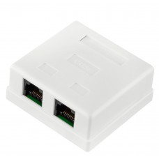 Розетка двопортова LogicPower LP2310 (LP-114) RJ-45 Cat.5e UTP