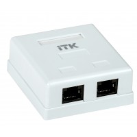 Розетка інформаційна RJ45, кат.5Е UTP, 2-порти, ITK