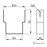 Скоба для підвішування DKC BMS1015 STS 150 (низ)
