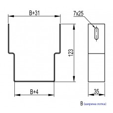 Скоба для підвішування DKC BMS1015 STS 150 (низ)