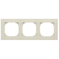 Тримісна рамка ABB Sky 2CLA857300A3001 8573 CB (біле скло)