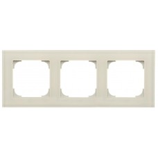 Тримісна рамка ABB Sky 2CLA857300A3001 8573 CB (біле скло)