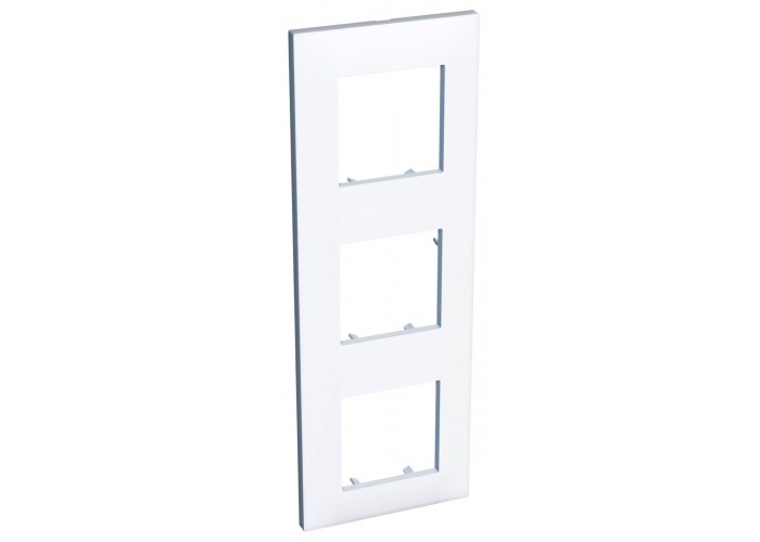 Трехместная вертикальная рамка Schneider Electric Altira ALB44659 (белая)