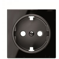 Центральна плата розетки ABB Sky 2CLA858800A2501 8588 CN із заземленням (чорне скло)