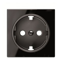 Центральна плата розетки ABB Sky 2CLA858800A2501 8588 CN із заземленням (чорне скло)