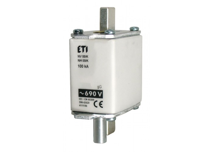 Запобіжник із ударною голкою ETI 004111186 NH-00 K/gG 125 A KOMBI 690V