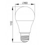 LED лампочка ECO A60 9Вт 4000К 230В E27, IEK