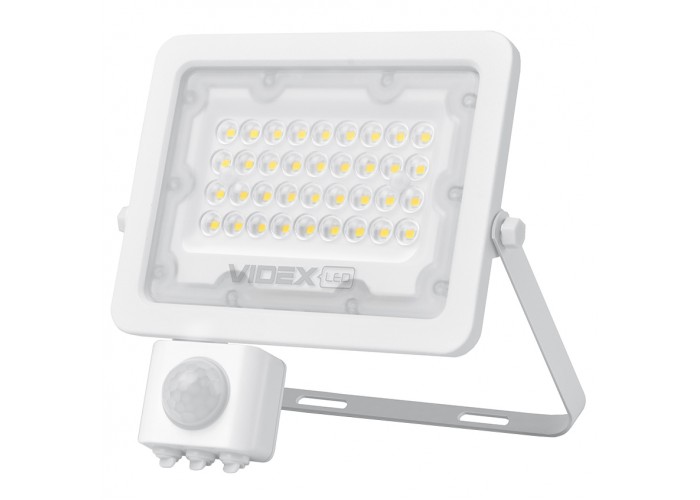 LED прожектор Videx F2e 30Вт 5000K (VL-F2e305W-S) з датчиком руху та освітленості