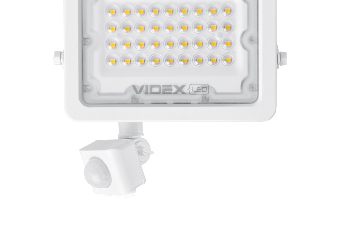 LED прожектор Videx F2e 30Вт 5000K (VL-F2e305W-S) з датчиком руху та освітленості
