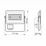 LED прожектор Videx F2e 30Вт 5000K (VL-F2e305W-S) з датчиком руху та освітленості