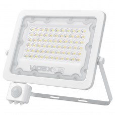 LED прожектор Videx F2e 50Вт 5000K (VL-F2e505W-S) з датчиком руху та освітленості