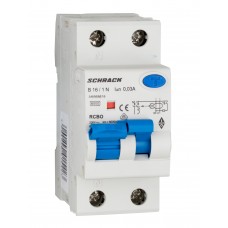 АВДС Schrack AK668616 6кА 16А 30мА 1P+N х-ка B Тип A