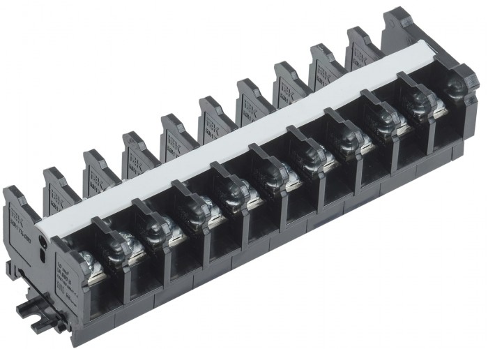 Блок затискачів IEK YZN43-10-010-K02 БЗН TK-060 10мм² 60А 10 пар на DIN-рейку