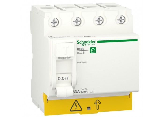 Диференціальне реле Schneider Electric R9R51463 RESI9 4P 63A 30мА АС