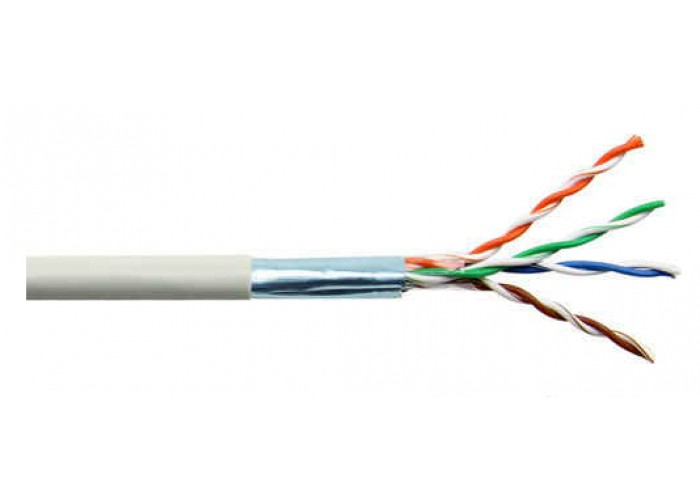Кабель SFTP cat.5e 4x2x0.51CU, 100м (кручена пара екранована, фольгована)